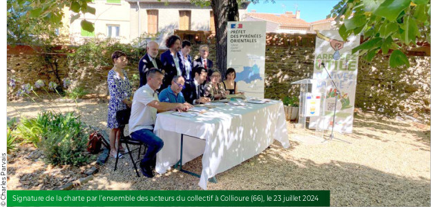 Signature de la charte par l’ensemble des acteurs du collectif à Collioure (66), le 23 juillet 2024 Signature de la charte par l’ensemble des acteurs du collectif à Collioure (66), le 23 juillet 2024